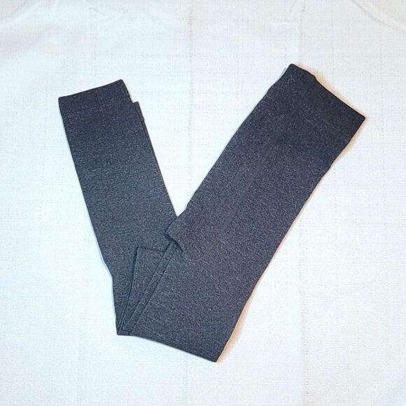 Ellen Tracy Gray Fleece Leggings Size Large - Picture 1 of 8